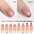 YTD Likomey Color Changing Gel Nail Polish,15ml Burgundy Red Translucent Nude Pink Mood Temperature Change Colors Thermal Winter UV Manicure Gel
