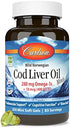 Carlson - Cod Liver Oil Minis, 280 mg Omega-3s + Vitamins A & D3, Heart Support & Cognitive Function, Vision Health, 250 Mini Soft Gels