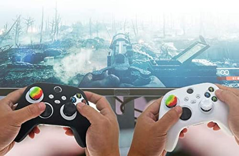 36pcs Joystick Grip for Ps5 Ps4 Controller, Silicone Thumb Grips Caps Cover Analog Stick for Playstation 5, Playstation 4 Controller, Xbox 360, Xbox One Controller (A)