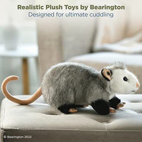 Bearington Harry Plush Opossum Stuffed Animal, 9 Inch