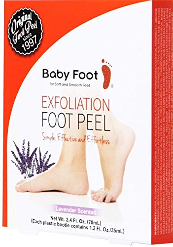Foot Peel Mask - Baby Foot Original Exfoliant Foot Peel - Repair Rough Dry Cracked Feet and remove Dead Skin, Repair Heels and enjoy Baby Soft Smooth Feet 2.4 Fl. Oz. Lavender Scented Pair