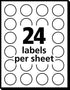 Avery Print/Write Self-Adhesive Removable Labels, 0.75 Inch Diameter, Yellow, 1,008 per Pack (5462)