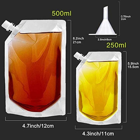 Concealable And Reusable cruise sneak flask Liquor kit,Rum Runner Alcohol Juice Travel Plastic Liquor Bags For Sneak Drink?0-5-5 Kit?