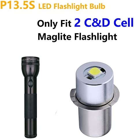 LudoPam Maglite Conversion Replacement 2 Cell D and C LED Bulb Flashlight