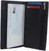 Genuine Leather Checkbook Cover Wallet Organizer with Credit Card Holder (Black)