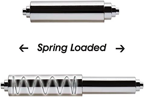 Universal Plastic Spring Loaded Toilet Paper Roll Holder Replacement , Chrome (1, Chrome)