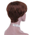 REYNA Short Straight Brown 100% Virgin Brazlian Bob Pixie Cut Wavy Non Lace Human Hair Wig with Bangs for Black Women(4#)