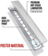 Goal Setting Fundraising Donation Thermometer - 11x48 - Dry Erase Reusable Paper Poster - Fundraiser Milestone Company Goals Chart - Office Wall Temperature Posters Charts (Grey)