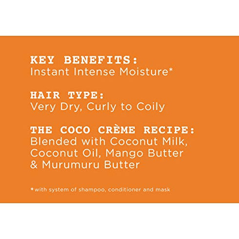 Carol’s Daughter Coco Creme Curl Quenching Conditioner for Very Dry Hair, with Coconut Oil, Paraben Free Hair Conditioner for Curly Hair, 12 oz