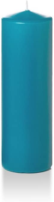 yummi 2.25" x 7" Turquoise Slim Round Pillar Candles - 4 per Pack