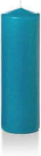 yummi 2.25" x 7" Turquoise Slim Round Pillar Candles - 4 per Pack