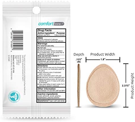 Comfort Zone Extra Thick Callus Remover, Effectively Removes Calluses and Protects Against Friction, 4 Count (Pack of 3)