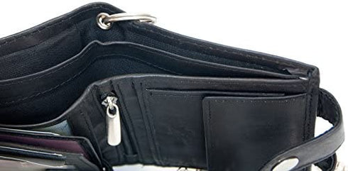 Men's Biker's Wallet Kabana with 18 Inches (45 cm) Long Metal Chain to Hang