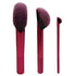 Real Techniques Rebel Edge Makeup Brushes, Cropped Brush Heads for Powder, Eyeshadow, Highlighter, and Blush, Set of 3