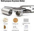 Haxtec Small Pill Box Titanium Mini Pill Case W/ 24" Rolo Chain Necklace Tiny Pill Fob for Men Waterproof Pill Holder Emergency Aspirin & Nitro Pill Container