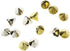 PSCCO 100pcs Bullet Cone Rivets Spike Studs Bead Sewing Bracelets Sew On,Stick On,DIY Garments Accessories 8mm (Silver+Light Golden)