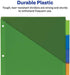 Avery 5-Tab Plastic Binder Dividers with Pockets, Insertable Multicolor Big Tabs, 1 Set (11906)