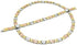 Womens 3 Tone XOXO Hugs & Kisses Necklace and Bracelet Set Starburst 18" LENGTH