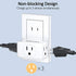 3 Prong to 2 Prong Adapter, LENCENT Plug Extender, Wall Plug Splitter with 3 AC Outlets, Travel Power Adaptor for US to Japan Japanese Philippines-Type A, Cruise Ship Approved, 1875W Max, 2 Pack