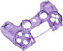 eXtremeRate Transparent Crystal Clear Purple Replacement Faceplate Front Housing Shell Compatible with ps4 Slim Pro Controller CUH-ZCT2 JDM-040/050/055 - Controller NOT Included