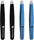 Tweezers Set - Tweezer Guru Stainless Steel Slant Tip Eyebrow Tweezers Set - Great Precision for Facial Hair, Ingrown Hair, Blackhead and Splinter Remover (4-Pack)