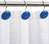 CHICTIE Blue Shower Curtain Hooks Rings,Set of 12 Decorative Marble Crack Shower Curtain Hooks,Stone Rustproof Shower Rings for Bathroom Curtains Rods