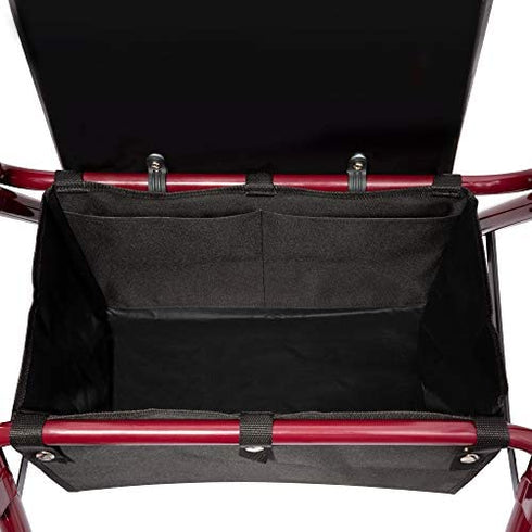 Extra Large Walker Underseat Bag - Rollator Accessories - Under Seat Storage Pouch (Black)