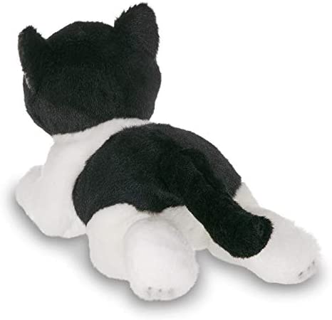 Bearington Lil' Domino Small Plush Stuffed Animal Black and White Tuxedo Cat, Kitten 8 inch
