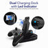 Dual Xbox Charging Station with USB Cable and LED Indicator | Xbox one Controller Charger Compatible with One S, One X | Fast Charging | (Vertical)