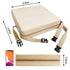 Toddler Booster Seat Dining, Washable 2 Straps Safety Buckle Kids Booster Seat for Dining Table, Portable Travel Increasing Cushion (Beige-PU)