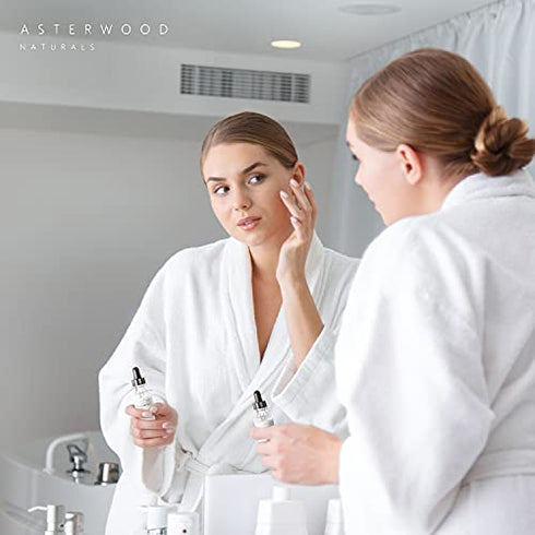 Asterwood Pure Hyaluronic Acid Serum for Face; Plumping Anti-Aging Face Serum, Hydrating Facial Skin Care Product, Fragrance Free, Pairs Well with Vitamin C Serum & Retinol Serum, 118ml/4 oz