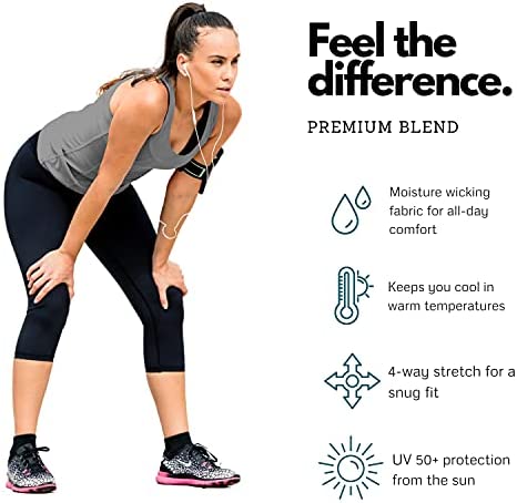 CompressionZ Compression Capri Leggings for Women - Yoga Capris, Running Tights, Gym Pants