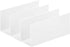 mDesign Plastic Purse and Handbag Organizer - Closet Storage System for Zipper Tote Bag, Purse, Clutch, Wallet, Pocket Book Organization - 3 Sections - Lumiere Collection - White