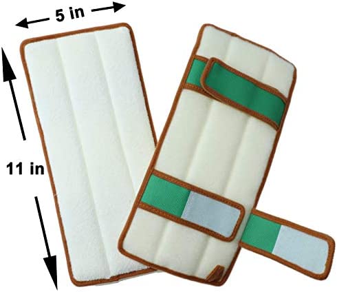 Reusable Mop Pads for Swiffer Wet Jet Refills, Machine Washable Refill Pads for Swiffer Wet Jet Pads, 100% Cotton Terry Cloth Mop Refill for Hardwood Floor, 2-Pack