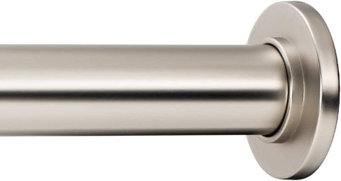 Ivilon Tension Curtain Rod - Spring Tension Rod for Small Windows or Shower, 16 to 24 Inch. Satin Nickel