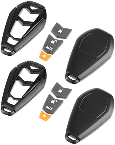 2 Case Shell Key Fob fits Viper Hornet DEI Python Clifford Aftermarket Alarm Keyless Entry Remote (EZSDEI7141)