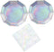 Iridescent Party Supplies for 16 Guests - Includes Plates and Napkins