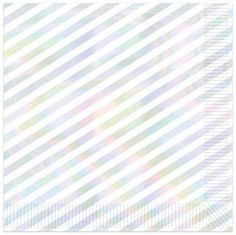 Iridescent Party Supplies for 16 Guests - Includes Plates and Napkins