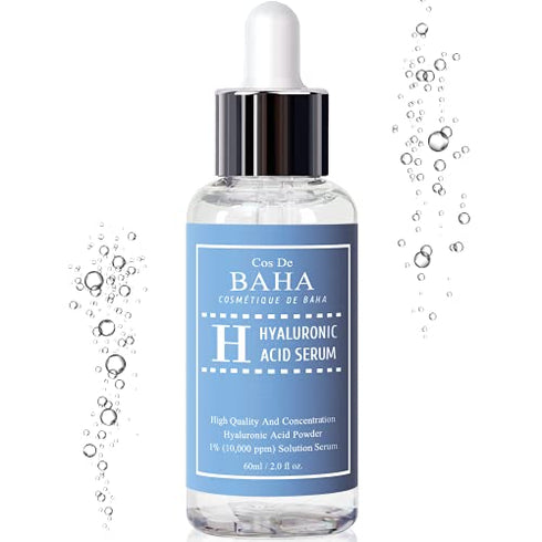Pure Hyaluronic Acid 1% Powder Serum for Face 10,000ppm - Anti Aging + Fine Line + Intense Hydration + facial moisturizer + Visibly Plumped Skin + Prevent Bladder Pain 2 Fl Oz