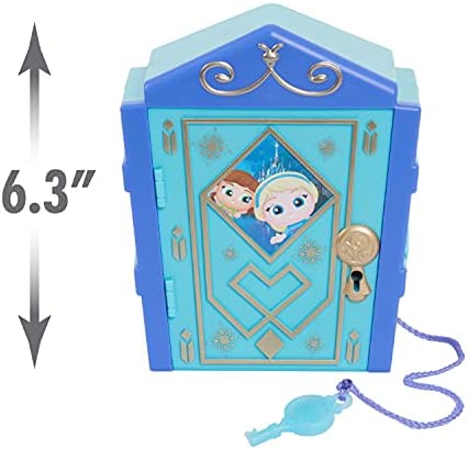 Disney Doorables Beyond the Door Elsa’s Bedroom Playset, Includes 3 Exclusive Disney Frozen Figures, 7 Accessories, and 1 Key, Officially Licensed Kids Toys for Ages 5 Up, Gifts and Presents