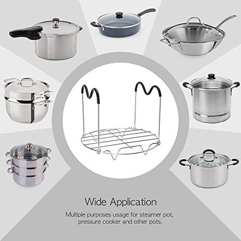 Steamer Rack Trivet with Heat Resistant Handles Compatible with Instant Pot Accessories 6 Qt 8 Quart, Pressure Cooker Trivet Wire Steam Rack, Great for Lifting out Whatever Delicious Meats & Veggies You Cook