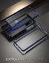 Poetic Revolution Case for Samsung Galaxy S22 5G 6.1 inch, Built-in Screen Protector Work with Fingerprint ID, Full Body Rugged Shockproof Protective Cover Case with Kickstand, Navy Blue