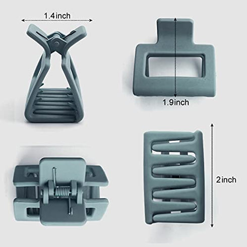 Bmobuo 4 PCS Hair Clips Hair Claw Clips 2" Matte Hair Clips for Thick Hair Square Claw Clips Hair Claw Hair Clips for Thick Hair Cute Hair Clips Hair Clips for Women Square Hair Clips