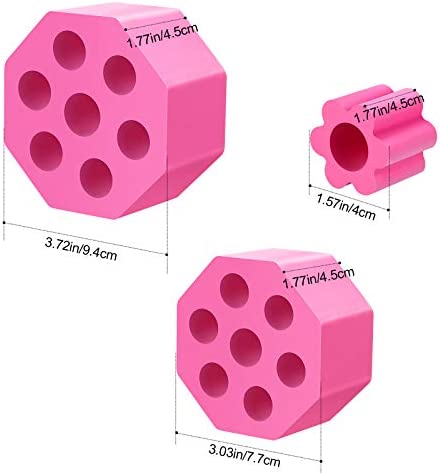 Cup Turner Foam Set, 10 Pieces Tumbler Foams for 1/2 Inch PVC Pipe, Tumbler Spinner Foams Fit 30 oz 20 oz 10 oz Tumbler Bottles Cups 25 oz, 17 oz, 12 oz Cola Shaped Water Bottles (Pink)