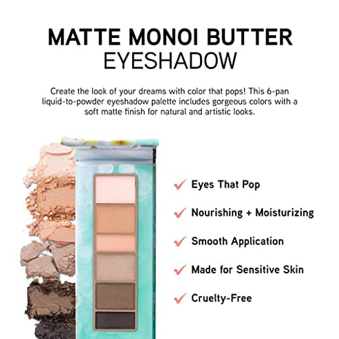 Eyeshadow Palette By Physicians Formula Matte Monoi Butter Eyeshadow Natural Matte Blushed Nudes, For Sensitive Skin, Hypoallergenic, Nourishing Moisturizing, Smooth, All Day Wear