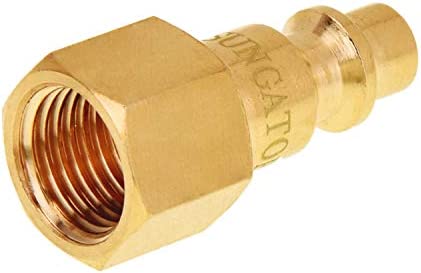 Air Coupler and Plug Kit, SUNGATOR Solid Brass Quick Connector Set, 1/4" Industrial NPT Air Compressor Accessories (8-Piece)