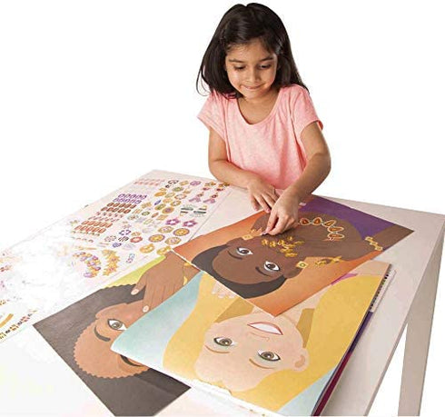 Melissa & Doug Jewelry and Nails Glitter Sticker Pad - 360+ Stickers, 15 Faces