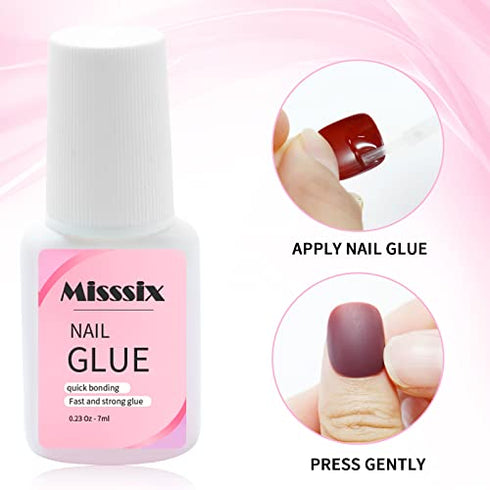 24 Packs (576 Pcs) Matte Short Press on Nails, Acrylic Short False Nails Full Cover Set Artificial Nails Fake Solid Color with Glue for Women