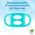 Dr. Brown’s® Milestones™ 100% Silicone Baby Bottle Handles, Narrow, Turquoise, 1 Pack, 4m+
