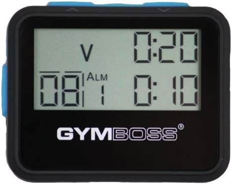 Gymboss Interval Timer and Stopwatch - Black / Blue SOFTCOAT